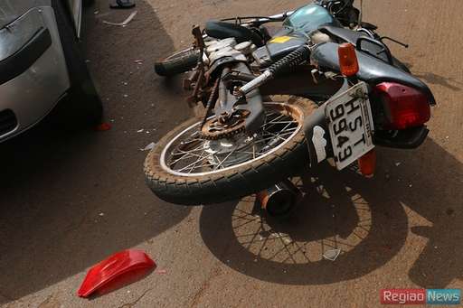 Motociclista fratura perna em acidente na Mato Grosso - Imagem da galeria de imagens