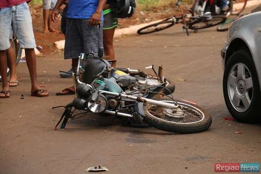 Motociclista fratura perna em acidente na Mato Grosso - Imagem da galeria de imagens