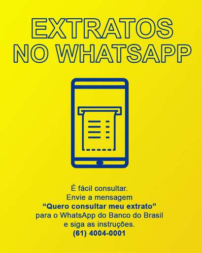Banco do Brasil disponibiliza número de WhatsApp para auxiliar atendimento - Imagem da galeria de imagens