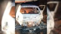 Carro é encontrado queimado na fronteira após execução de homem em Ponta Porã