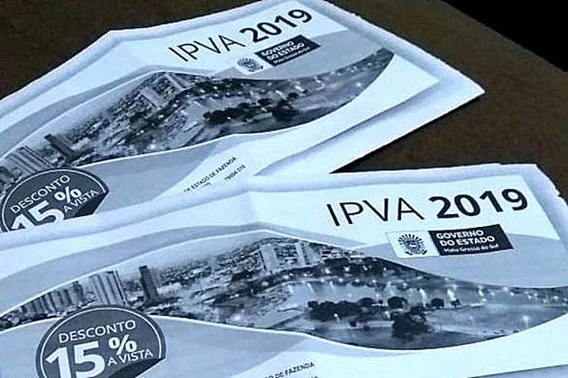Contribuinte tem atÃ© o dia 31 de janeiro para pagar IPVA com 15% de desconto