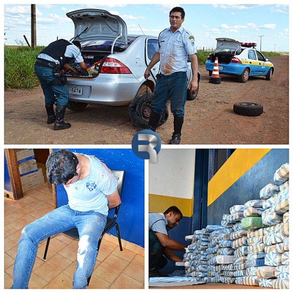 Condutor empreende fuga, PRE persegue e apreende veÃculo com maconha