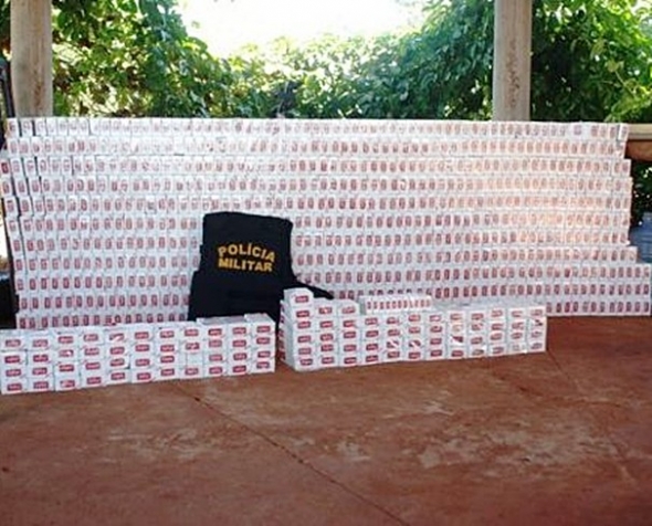 PolÃ­cia Militar apreende quase 3 mil pacotes de cigarro em Ivinhema
