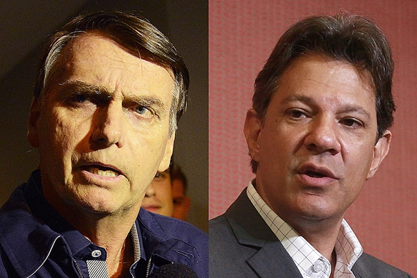 Datafolha para presidente, votos vÃ¡lidos: Bolsonaro, 59%; Haddad, 41%