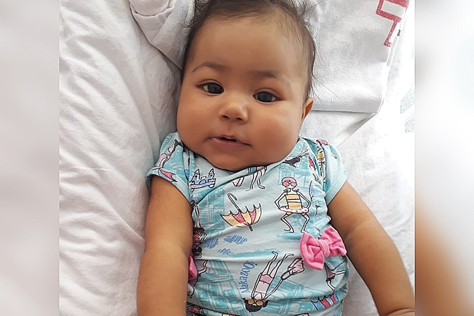Aos 6 meses de idade, Julia Karoline, portadora de uma doenÃ§a rara terÃ¡ de fazer transplante de fÃ­gado