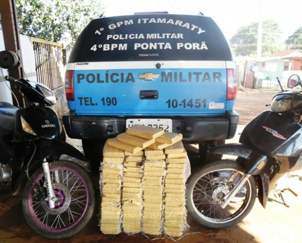 PM apreende 74 quilos de maconha no assentamento Itamarati