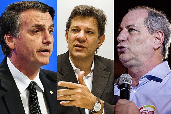 Bolsonaro sobe para 33% dos votos; Haddad salta para 16% e empata com Ciro em 2Âº, mostra pesquisa