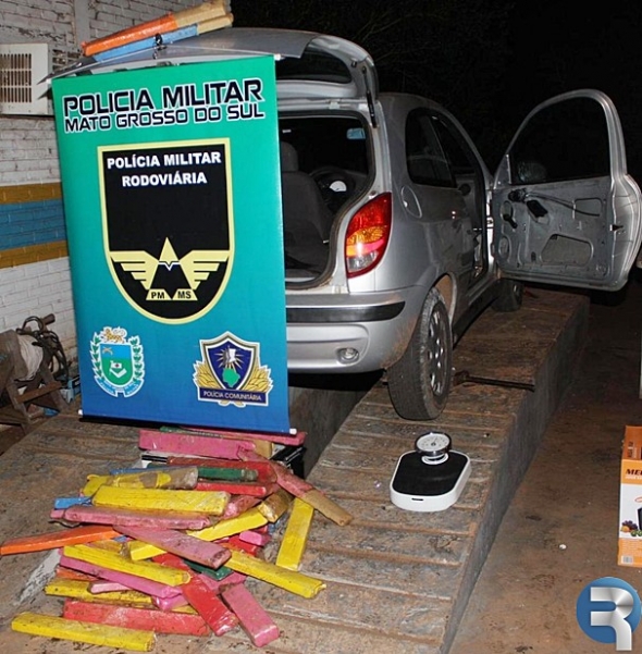 PRE apreende 132 quilos de maconha em Amambai