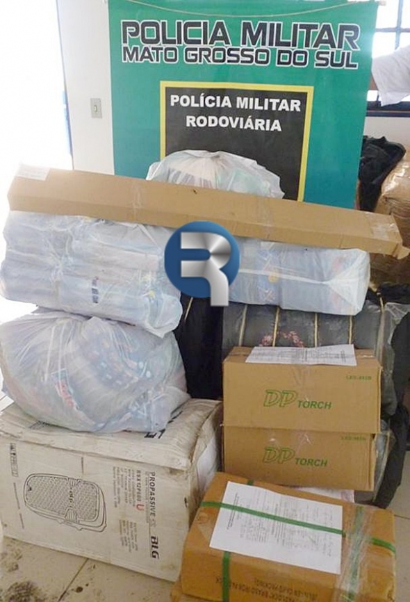 Policia Militar RodoviÃ¡ria apreende produtos contrabandeados