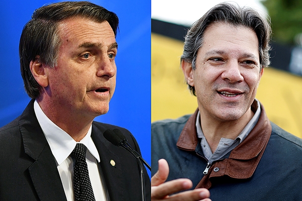 Datafolha: Bolsonaro tem 39% das intenÃ§Ãµes de voto; Haddad tem 25%