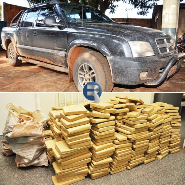 Policia Militar interceptou 786 kg de maconha que passava por SidrolÃ¢ndia