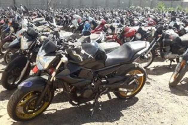 LeilÃ£o de sucata aproveitÃ¡vel com mais de 200 motocicletas vai atÃ© dia 5 de Agosto