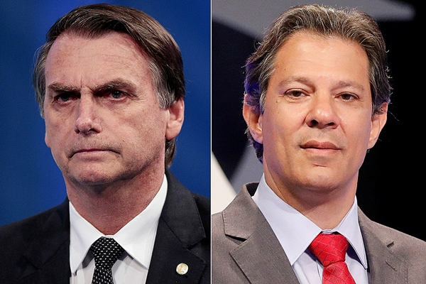 Jair Bolsonaro e Fernando Haddad decidirÃ£o eleiÃ§Ã£o para presidente no segundo turno