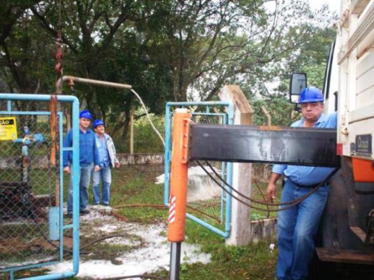 Sanesul executa manutenÃ§Ã£o em poÃ§o de Ponta PorÃ£