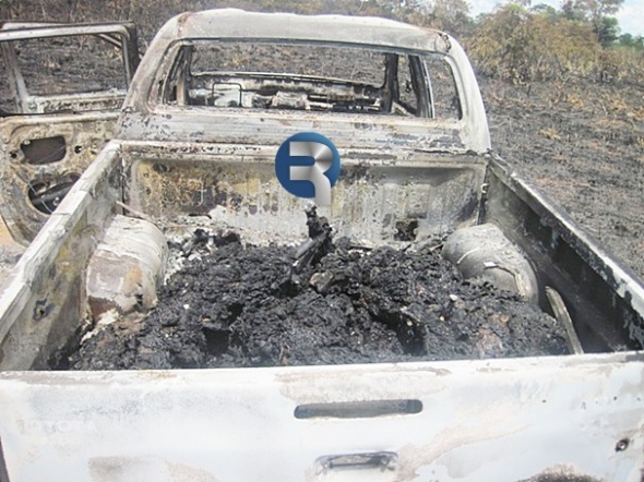 TrÃªs corpos foram encontrados carbonizados na fronteira