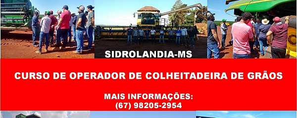 PrÃ¡tika Treinamentos oferece curso de operador de colheitadeira de grÃ£os em SidrolÃ¢ndia