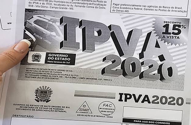 Quem perdeu prazo do IPVA 2020 pode fazer o pagamento pelo site