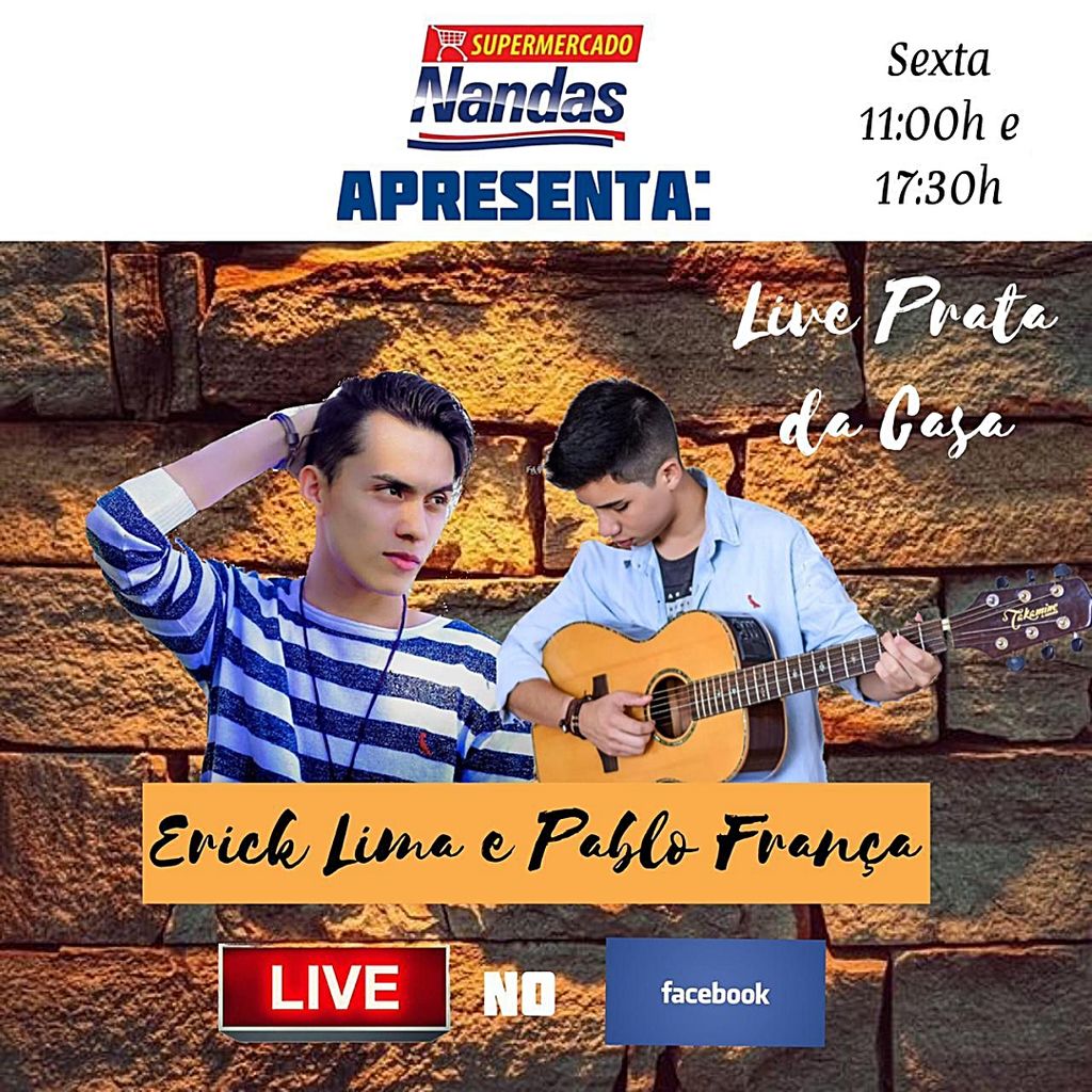 Supermercado Nandas faz live com pratas da casa em dois hor&aacute;rios nesta sexta