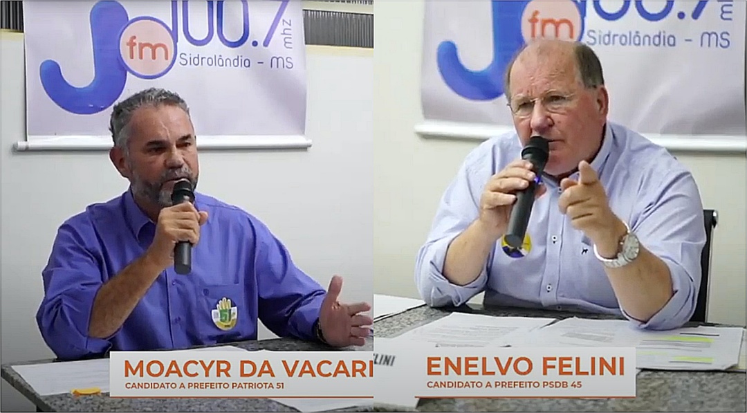 Enelvo e Moacyr trocam acusa&ccedil;&otilde;es no debate de s&aacute;bado da Jota FM