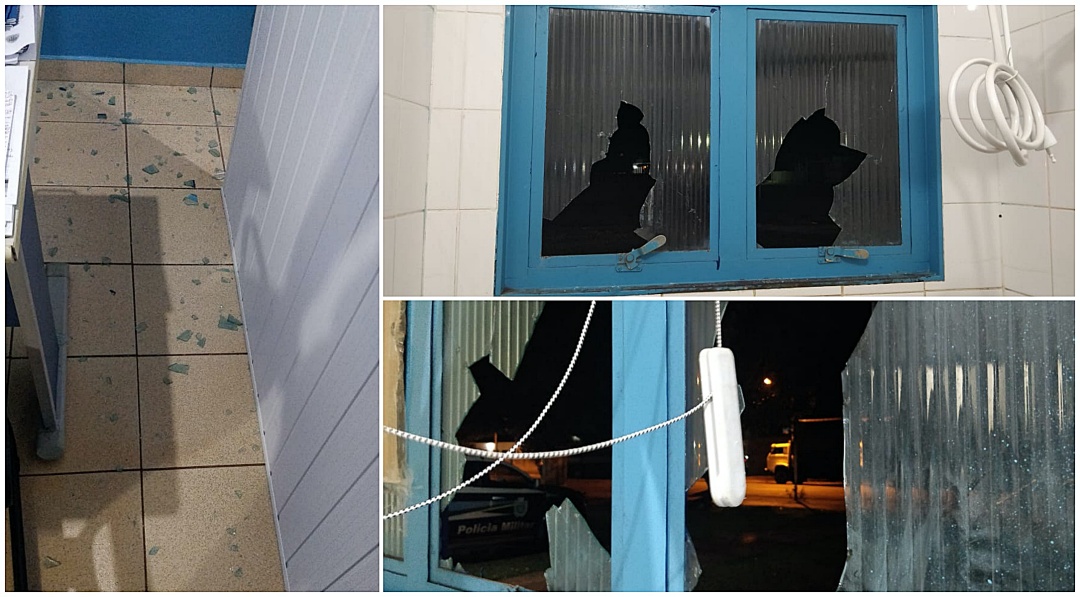 Mulher quebra janelas do quartel da PM ap&oacute;s pedir para ser presa em Sidrol&acirc;ndia