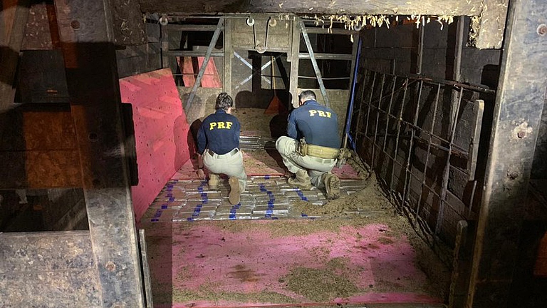 PRF apreende 1,2 toneladas de maconha em caminhão na BR-060 em Sidrolândia