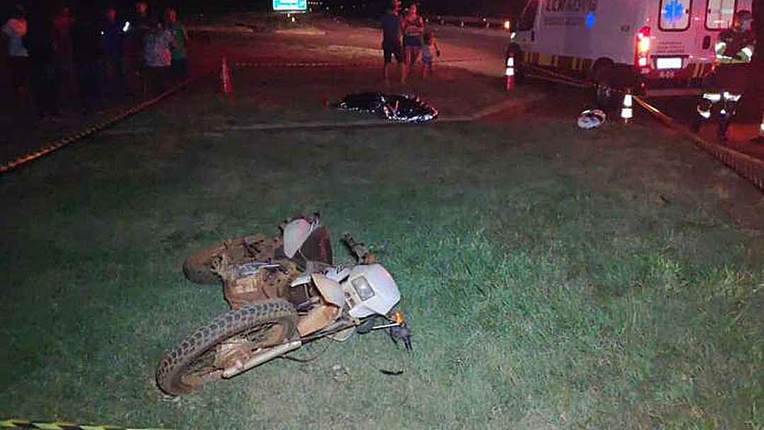 Homem retornava da casa da família quando sofreu acidente na BR-163 e morreu