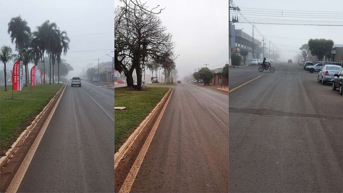 Dia amanhece garoando em Sidrolândia e previsão é para dia nublado com