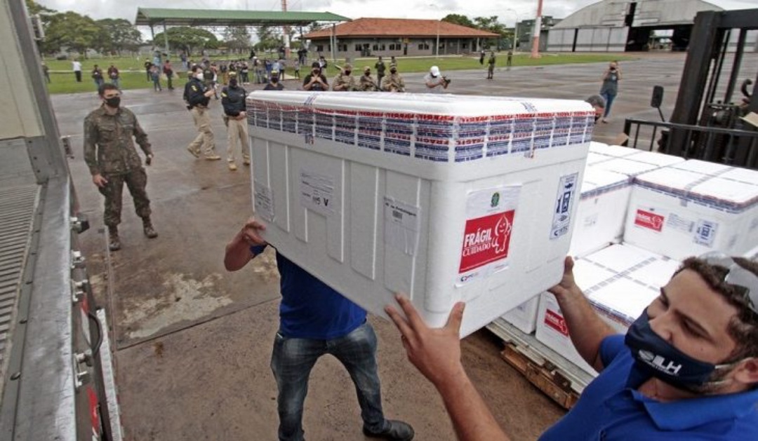 Estado recebe 99.410 doses de vacina contra Covid-19 nesta quarta-feira