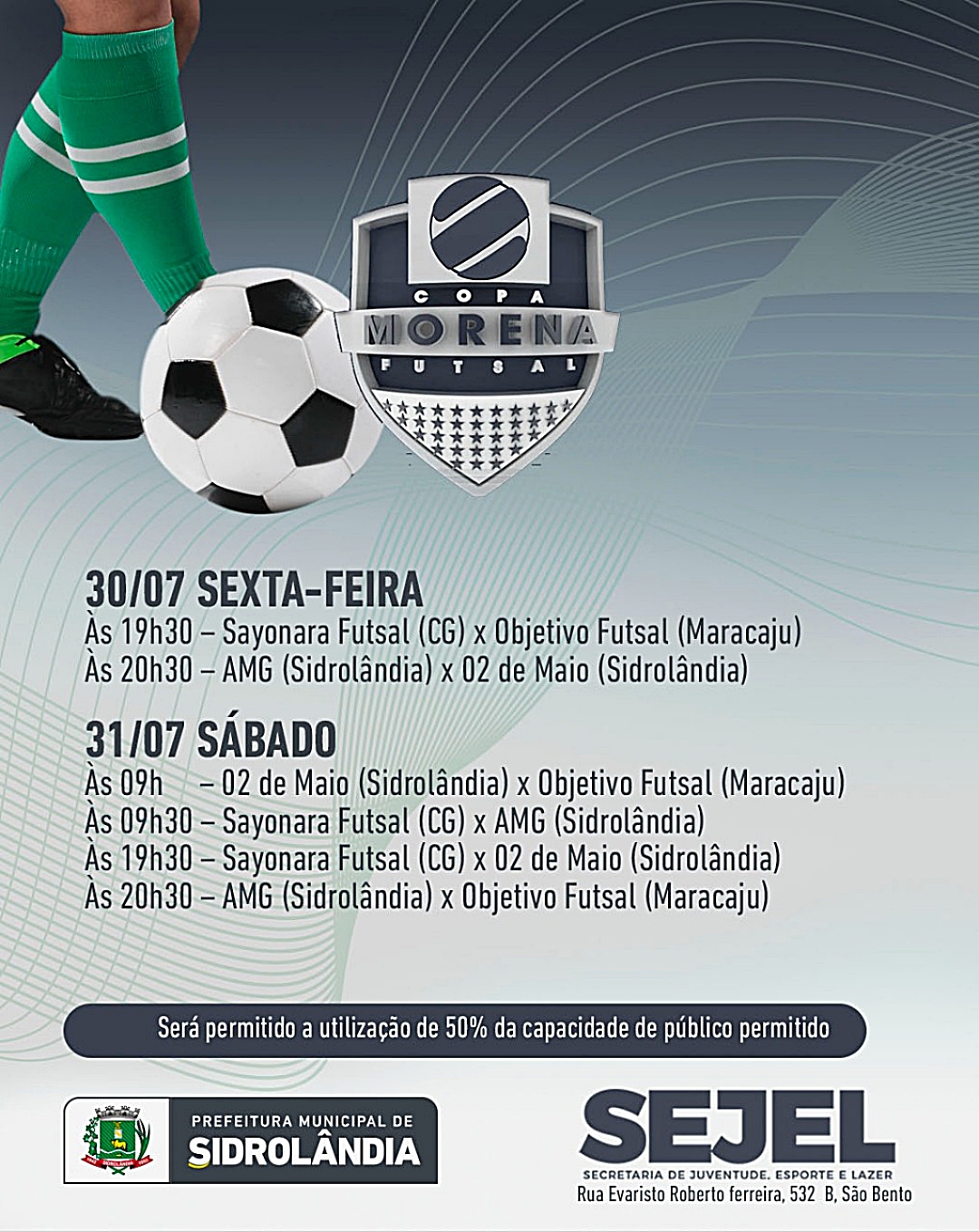 Inscrições para a Copa Morena 2021 serão abertas no dia 1º de janeiro, ms