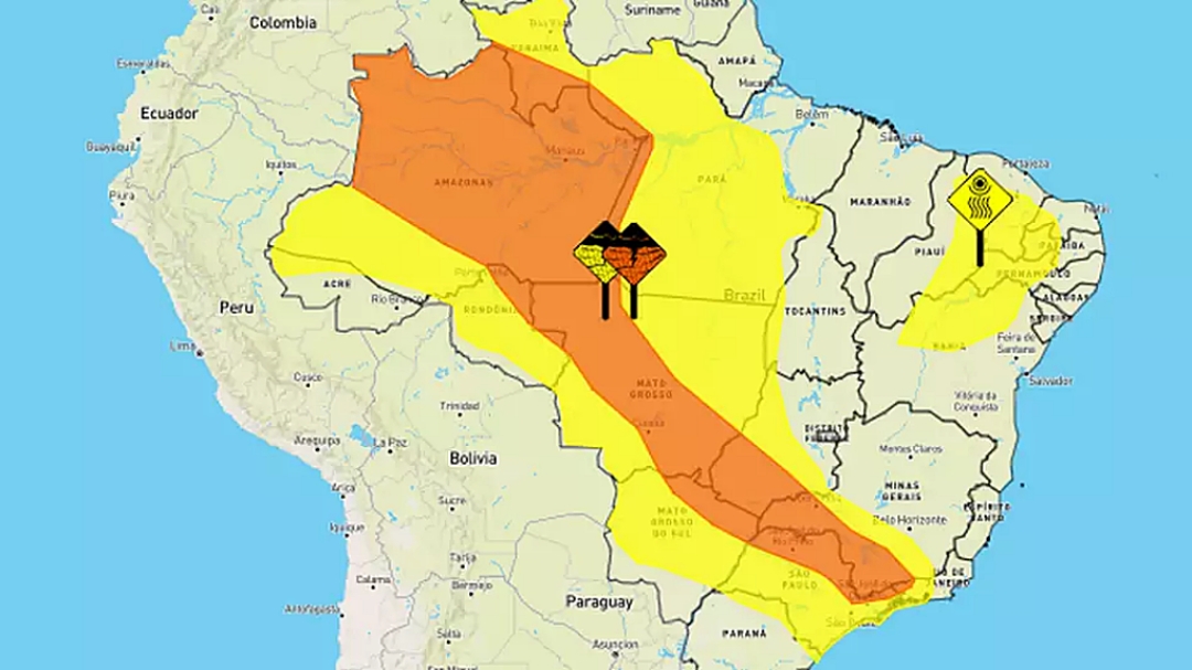 Meteorologia renova alerta de temporal com corte de energia em MS