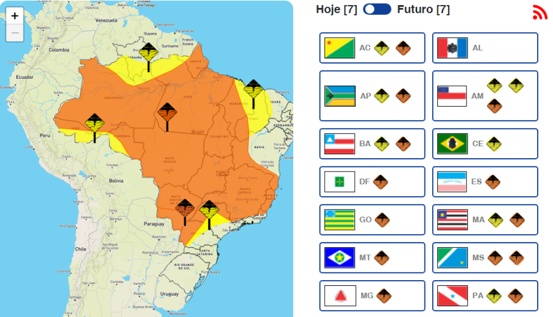 Mato Grosso do Sul est&aacute; em alerta para temporais com ventos de at&eacute; 100 km/h