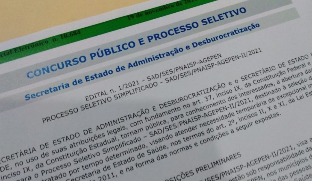 Aberto processo seletivo de profissionais da sa&uacute;de para atuarem na Agepen