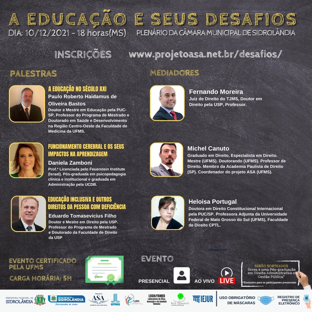 &#039;Educa&ccedil;&atilde;o e seus desafios&#039; &eacute; tema de palestra realizada amanh&atilde;