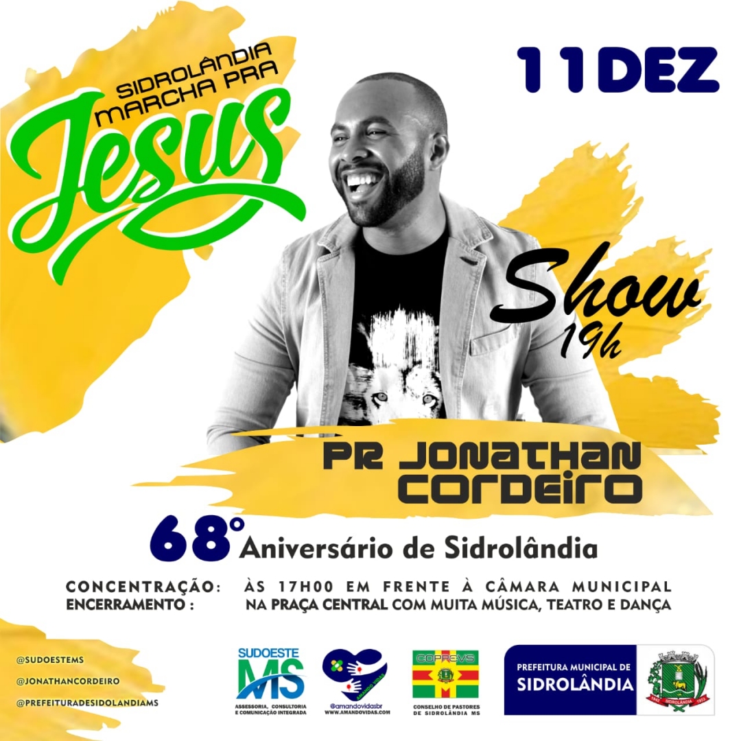 Marcha para Jesus re&uacute;ne fi&eacute;s e show gospel em Sidrol&acirc;ndia neste s&aacute;bado