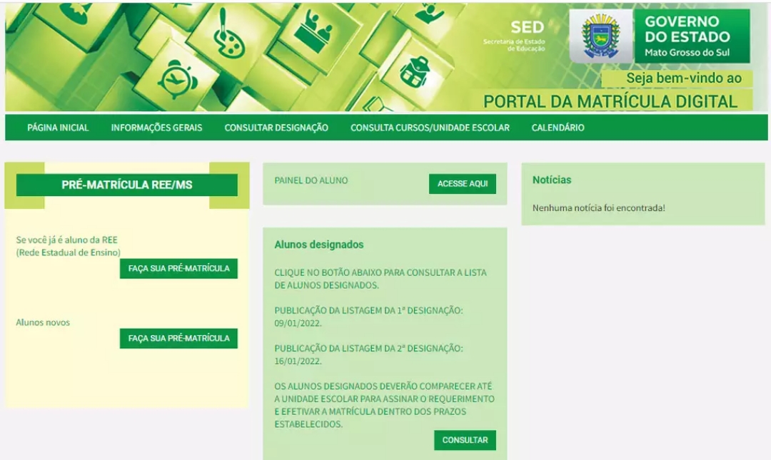 Alunos da Rede Estadual t&ecirc;m menos de uma semana para fazer pr&eacute;-matr&iacute;cula