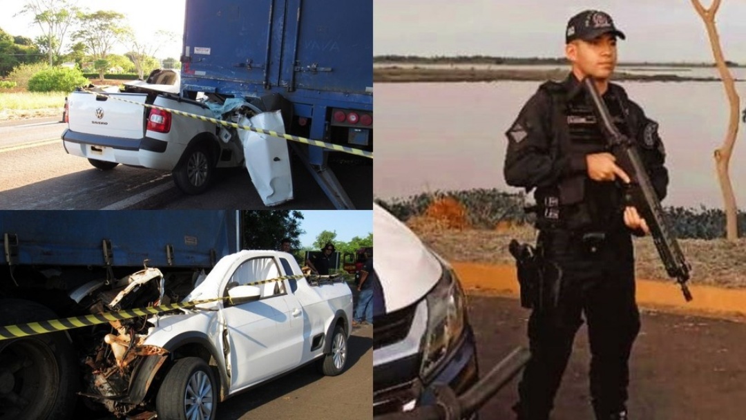 Policial Militar morre ao bater carro na traseira de carreta 