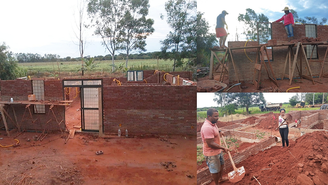 âM&atilde;o na massa: Obra em fam&iacute;lia, casa feita com tijolos ecol&oacute;gicos &eacute; oportunidade de aprendizado em Sidrol&acirc;ndia