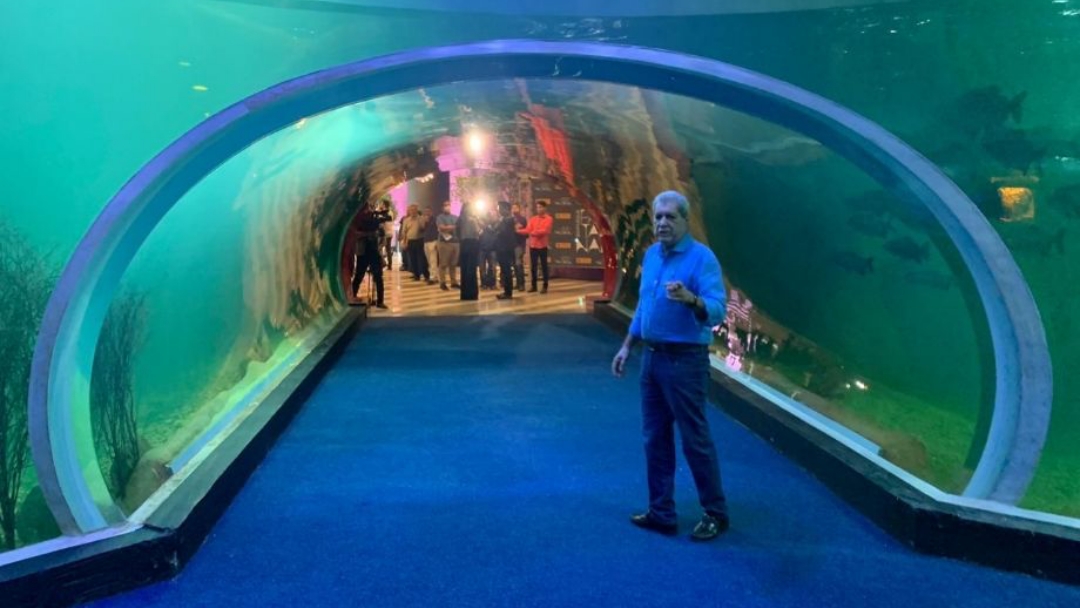 Ao visitar Aqu&aacute;rio, Andr&eacute; se diz honrado e afirma que obra vai fomentar turismo de MS