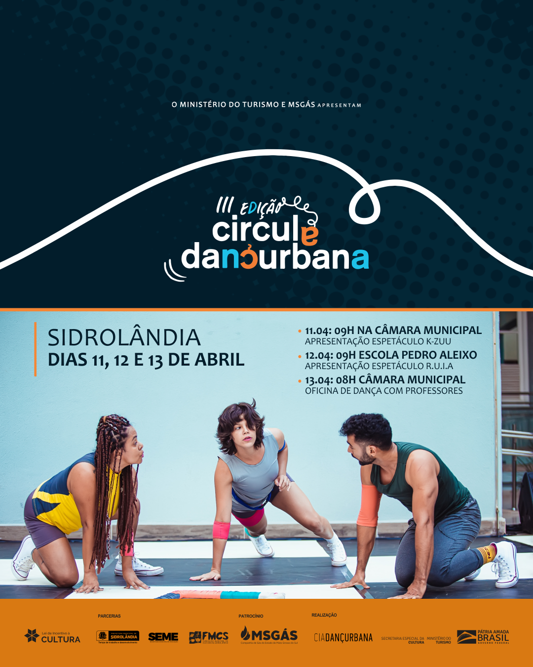 Circula Dan&ccedil;urbana: Sidrol&acirc;ndia recebe espet&aacute;culos de dan&ccedil;a infantis e oficina de 11 a 13