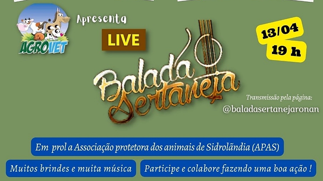 Agrovet faz live Balada Sertaneja por doa&ccedil;&otilde;es para associa&ccedil;&atilde;o que cuida de animais