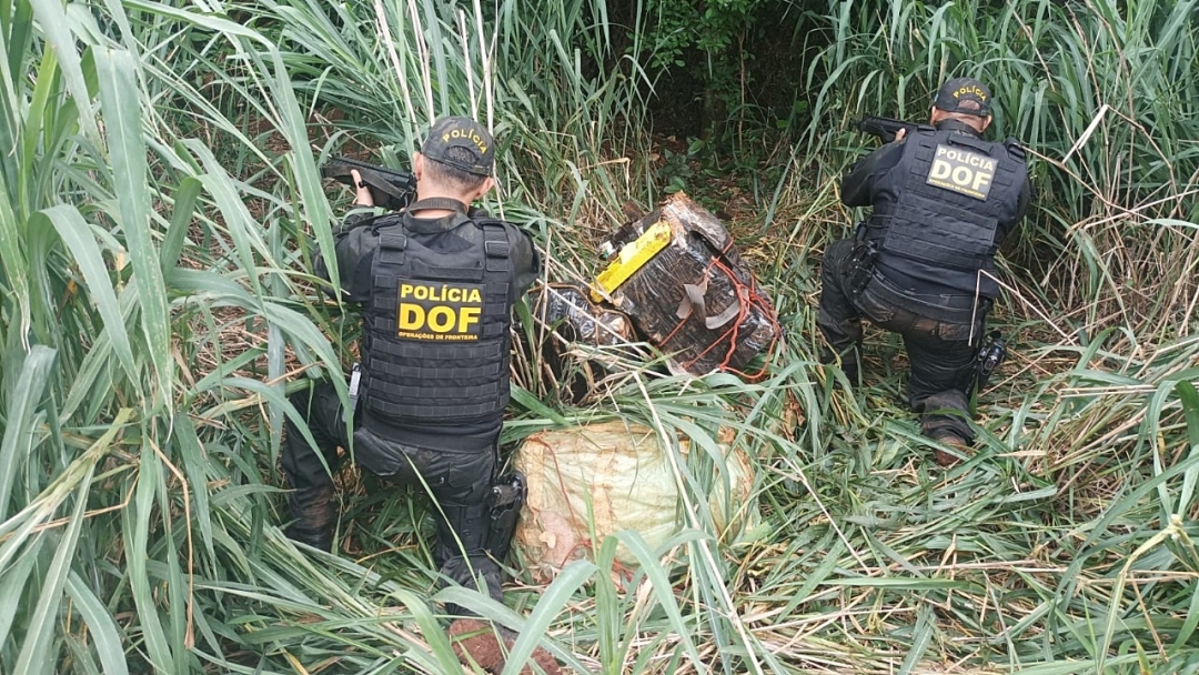 DOF apreende mais de 1,8 tonelada de maconha na fronteira com o Paraguai