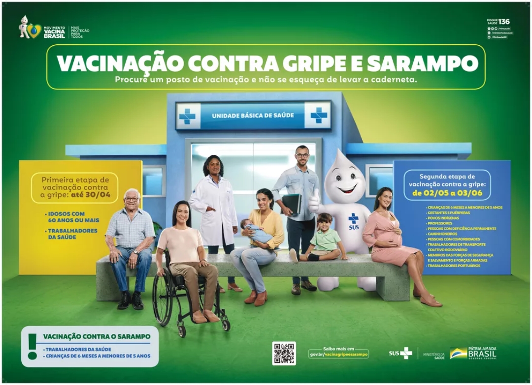 Brasil tem &#039;dia D&#039; da vacina&ccedil;&atilde;o contra a gripe e sarampo
