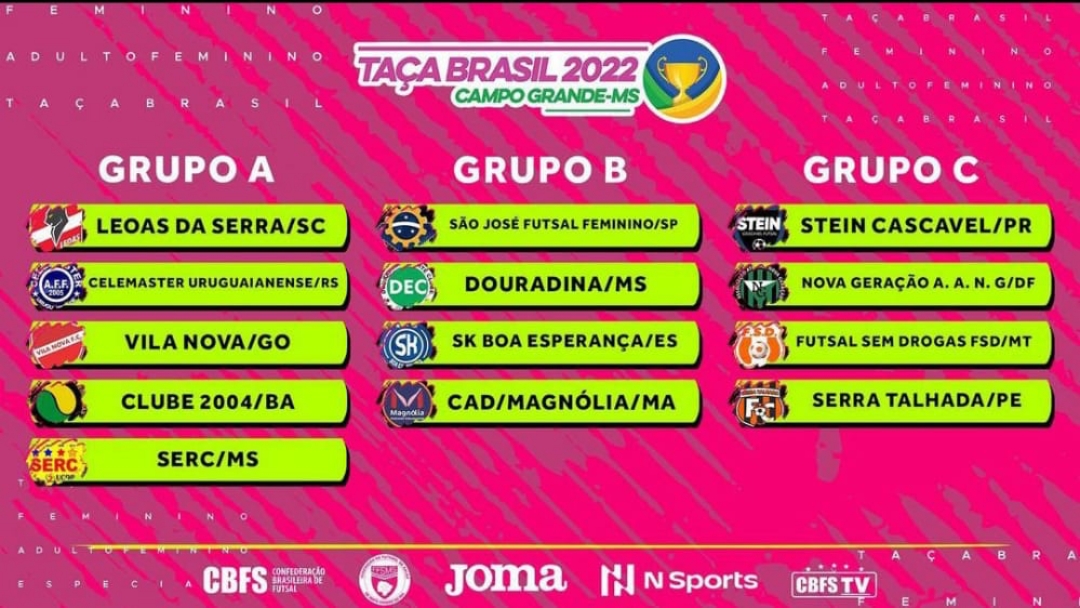 Ta&ccedil;a Brasil de Futsal feminino ser&aacute; realizada em Campo Grande com apoio do Governo do Estado