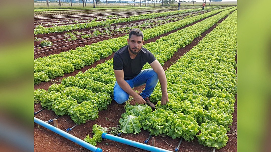 Acampado por 7 anos, jovem se torna refer&ecirc;ncia na produ&ccedil;&atilde;o de hortali&ccedil;as no Eldorado