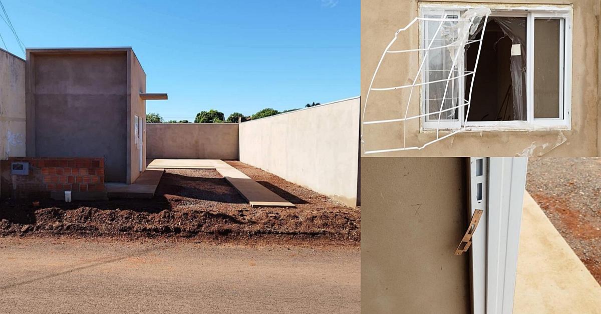 Na 4&ordf; vez que entram em obra, ladr&atilde;o leva ferramentas, fia&ccedil;&atilde;o e at&eacute; porta arrombada