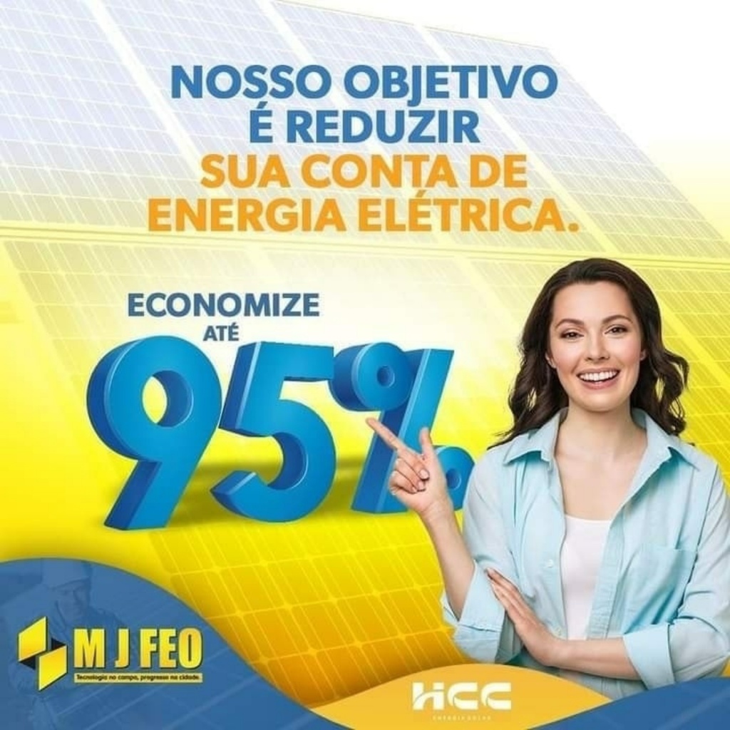 Com a MJ FEO voc&ecirc; vai economizar ate 95% da sua conta de energia