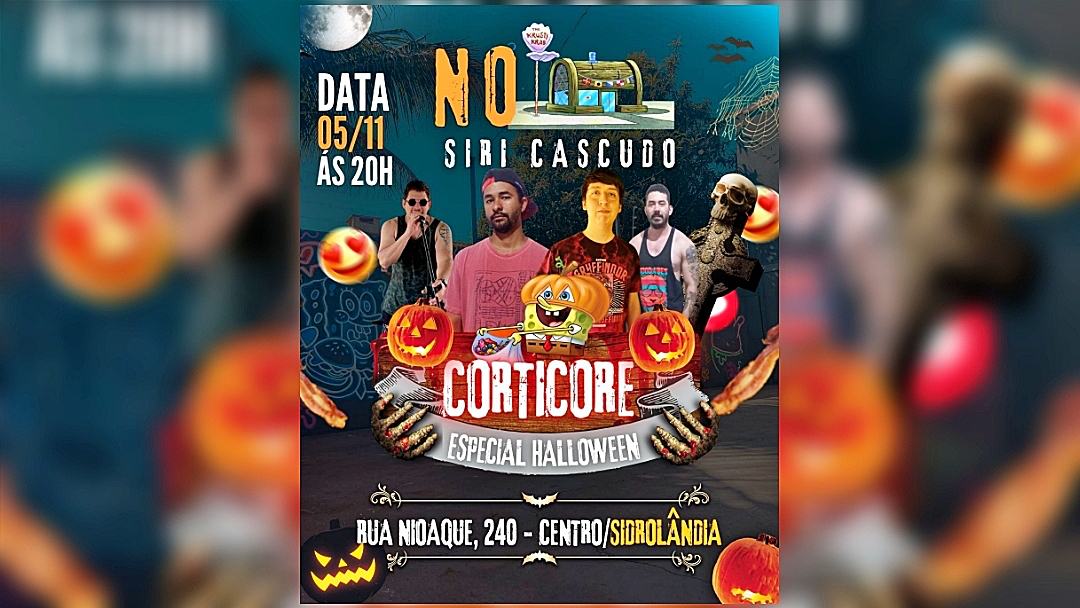 Corticore ser&aacute; atra&ccedil;&atilde;o no halloween do Siri Cascudo neste s&aacute;bado