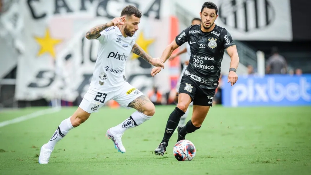 Santos e Corinthians empatam em 2 a 2 cl&aacute;ssico alvinegro 