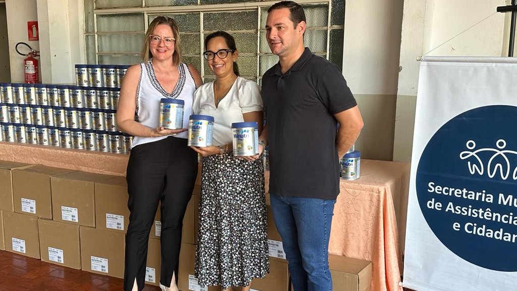 Assist&ecirc;ncia Social recebe doa&ccedil;&atilde;o do NutriMais Atacado de suplemento l&aacute;cteo que somam mais de R$ 19 mil