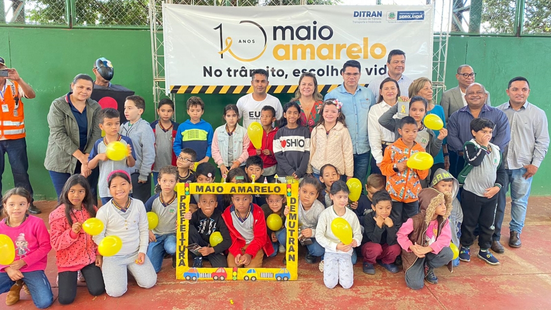 Escola recebe atividades educativas de tr&acirc;nsito pelo Maio Amarelo